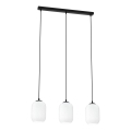 Підвісна люстра VERDI 3xE27/15W/230V чорний/білий