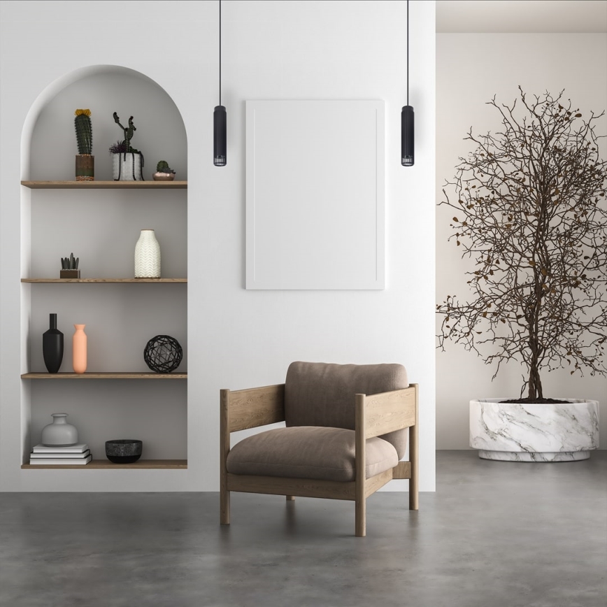 Підвісна люстра VERTICAL 1xGU10/8W/230V чорний