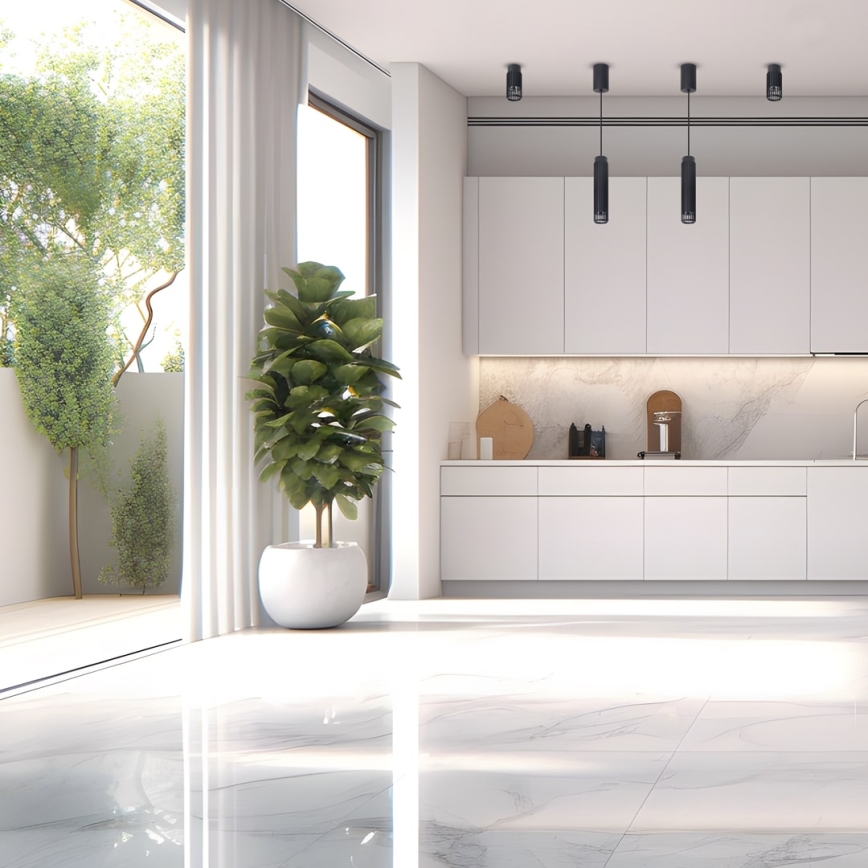 Підвісна люстра VERTICAL 1xGU10/8W/230V чорний