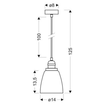 Підвісна люстра VOICE 1xE27/40W/230V