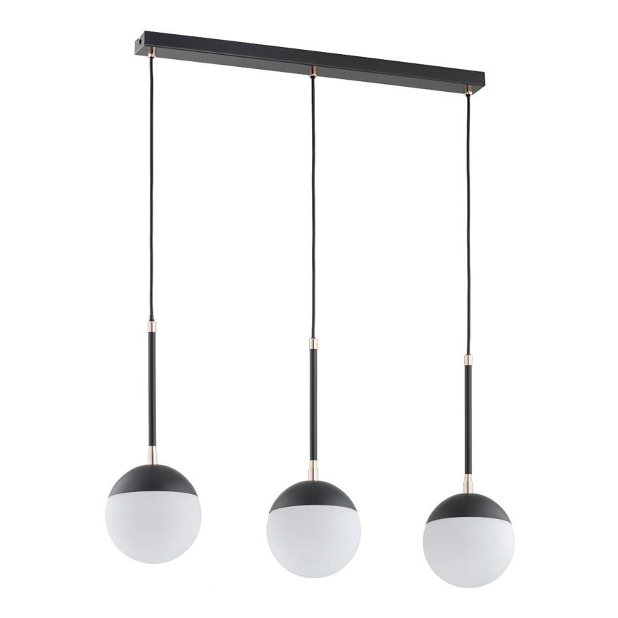 Підвісна люстра VOLDA 3xE14/40W/230V чорний