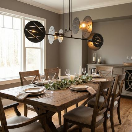 Підвісна люстра XOTIC 4xE27/15W/230V чорний