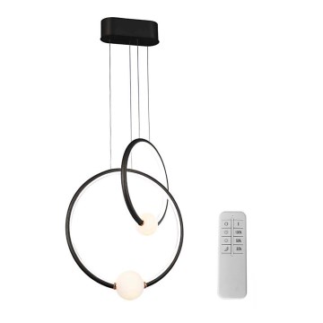 Підвісна люстра з регулюванням яскравості LIV LED/50W/230V чорний+ ДК