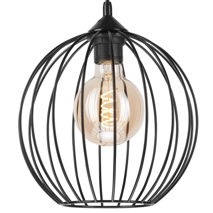 Підвісна люстра ZOYA 1xE27/60W/230V чорний