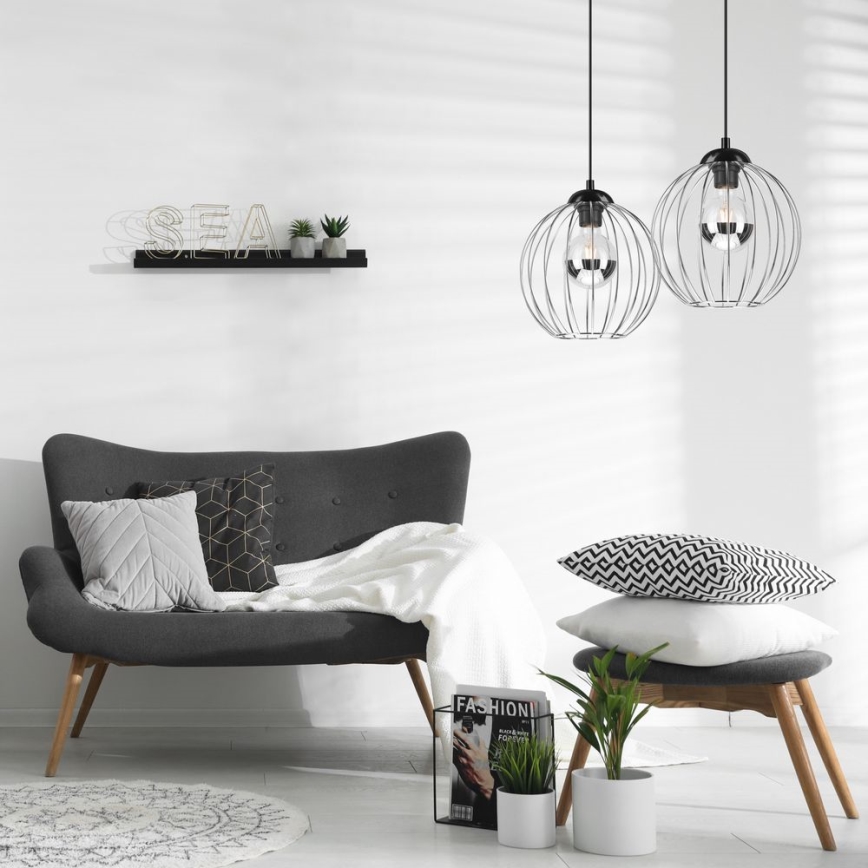 Підвісна люстра ZOYA 2xE27/60W/230V глянцевий хром