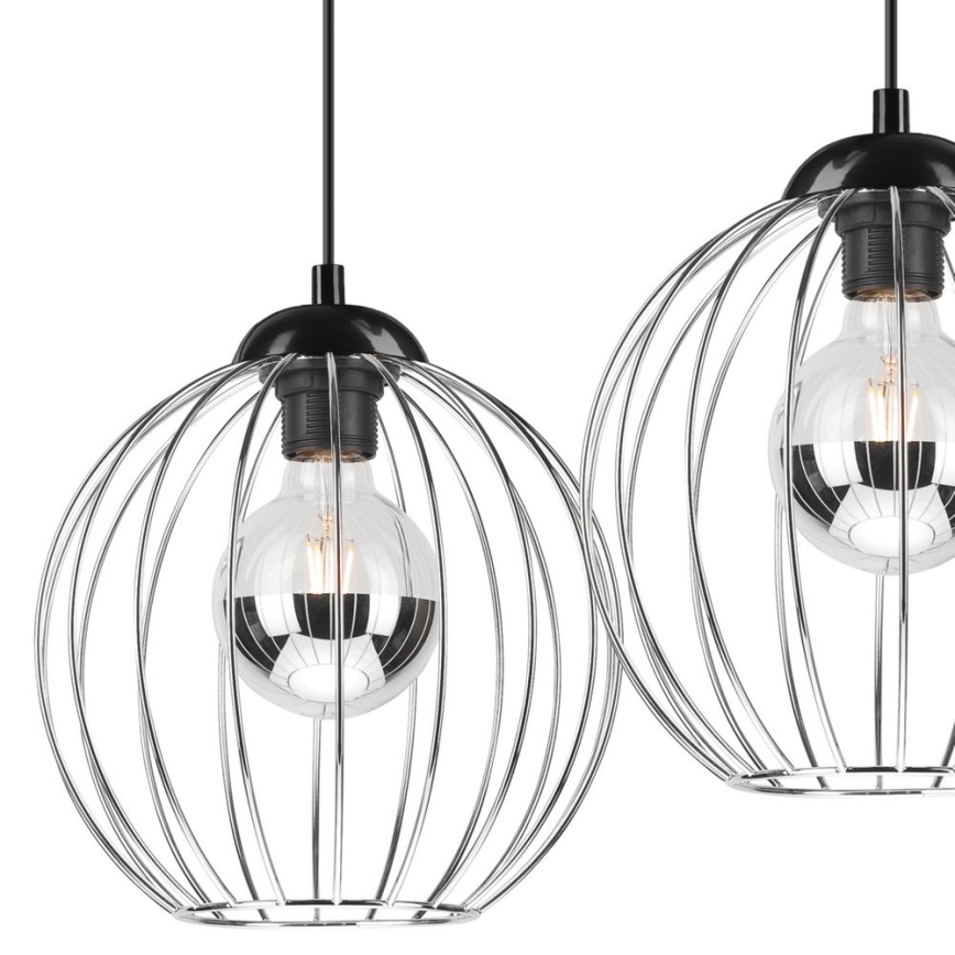Підвісна люстра ZOYA 2xE27/60W/230V глянцевий хром