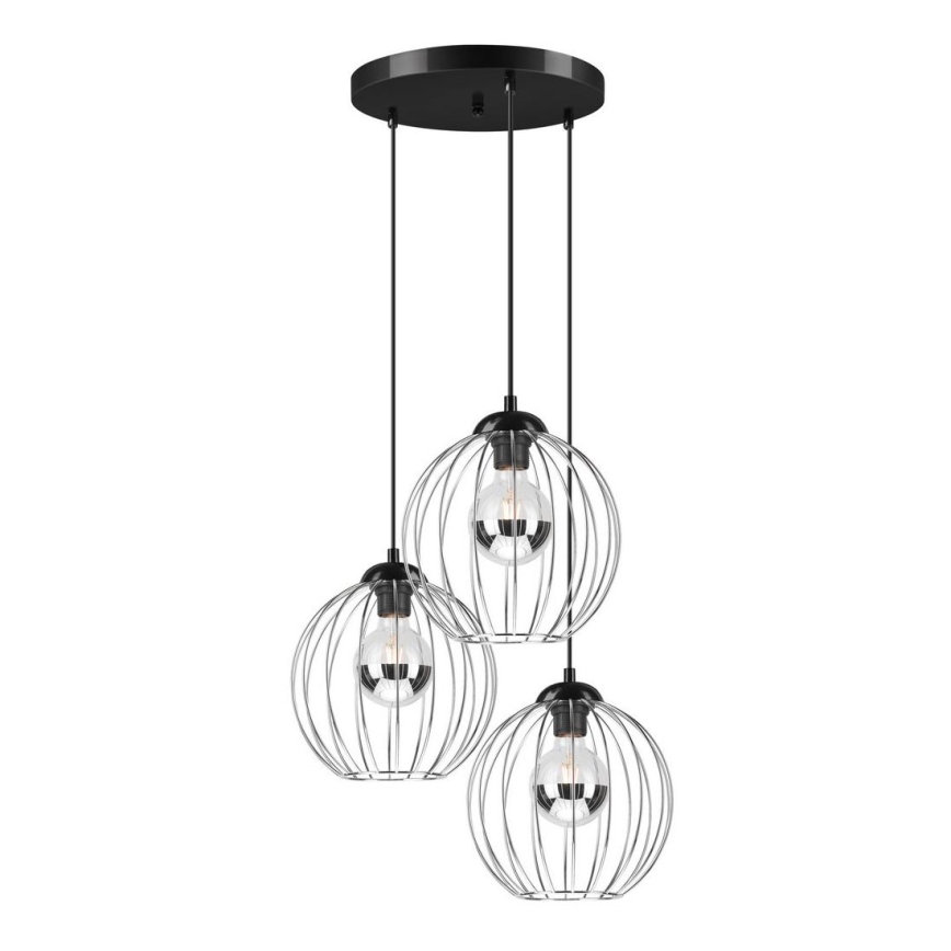 Підвісна люстра ZOYA 3xE27/60W/230V глянцевий хром