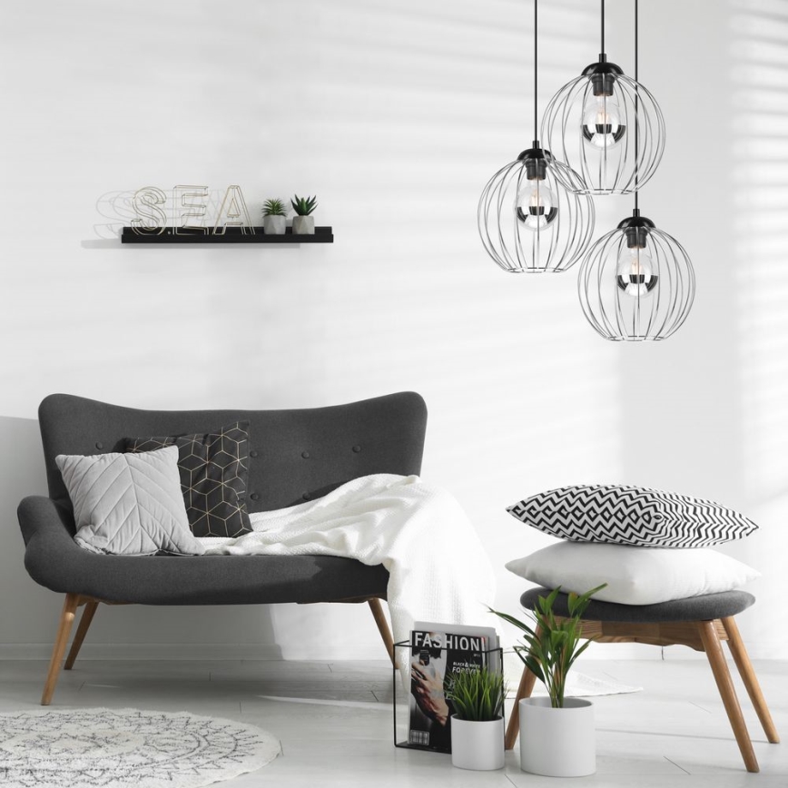 Підвісна люстра ZOYA 3xE27/60W/230V глянцевий хром