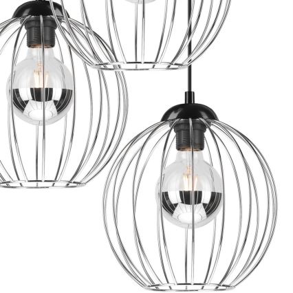 Підвісна люстра ZOYA 3xE27/60W/230V глянцевий хром
