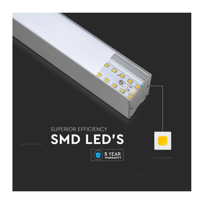 Підвісна світлодіодна люстра SAMSUNG CHIP LED/40W/230V 4000K срібний