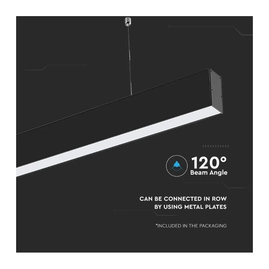 Підвісна світлодіодна люстра SAMSUNG CHIP LED/40W/230V 6400K чорна