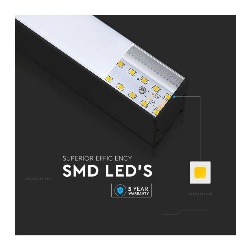 Підвісна світлодіодна люстра SAMSUNG CHIP LED/40W/230V 6400K чорна