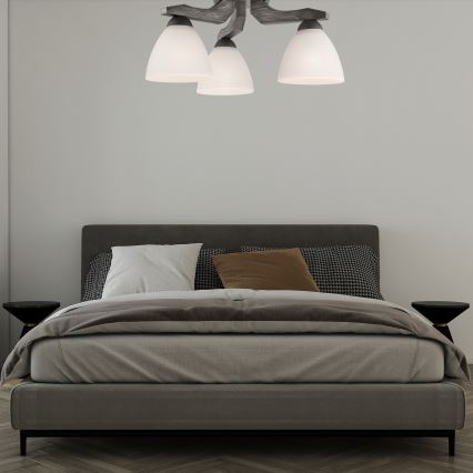 Накладна люстра ADRIANO 3xE27/60W/230V бук