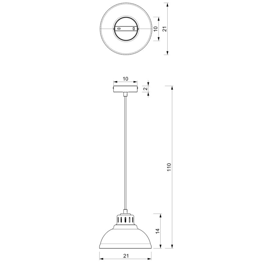 Підвісний світильник ALTAR 1xE27/60W червоний