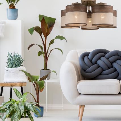 Накладна люстра ANDREA 5xE27/60W/230V бук