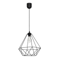Підвісний світильник BASKET 1xE27/60W/230V чорний