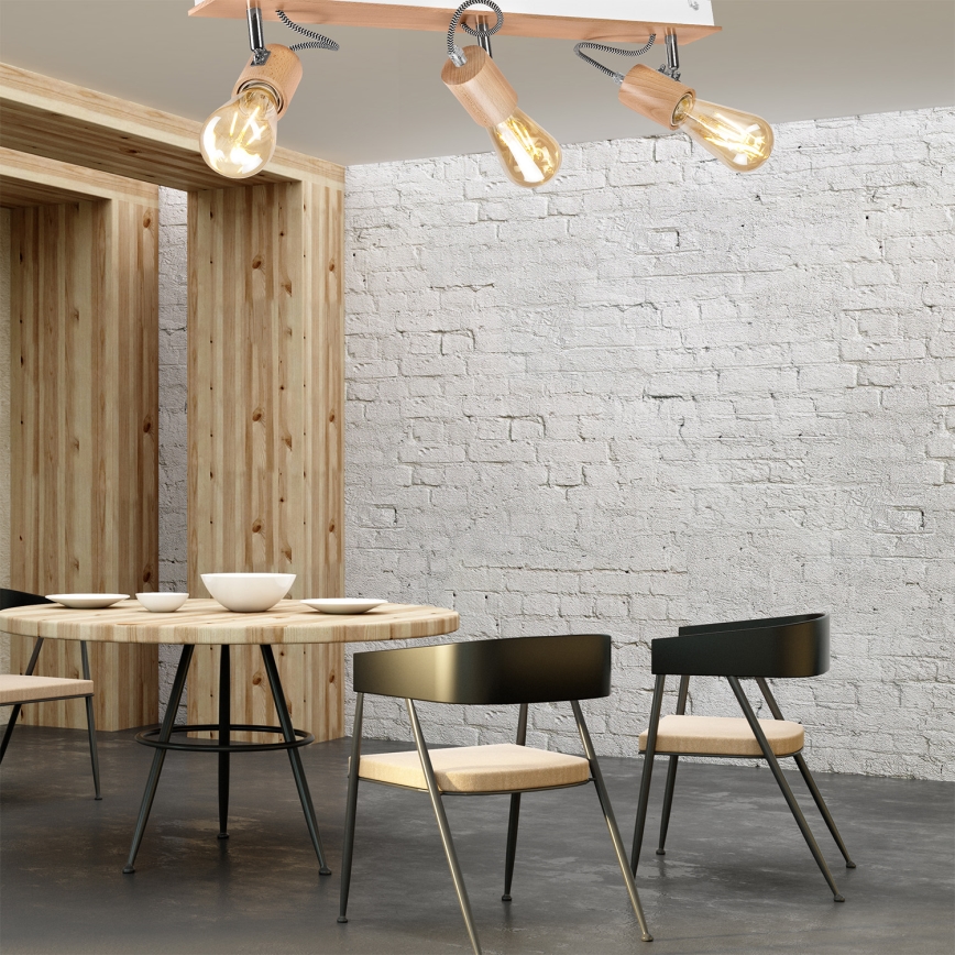 Накладна люстра GUSTAVO 3xE27/60W/230V бук