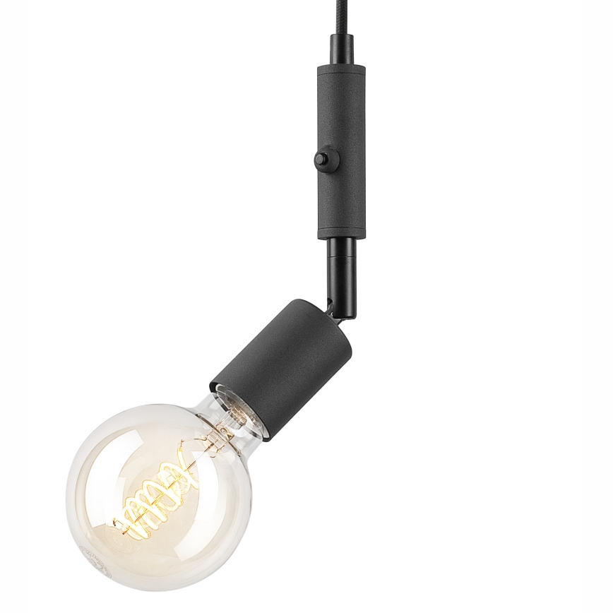 Люстра на тросі INA 1xE27/42W/230V чорна