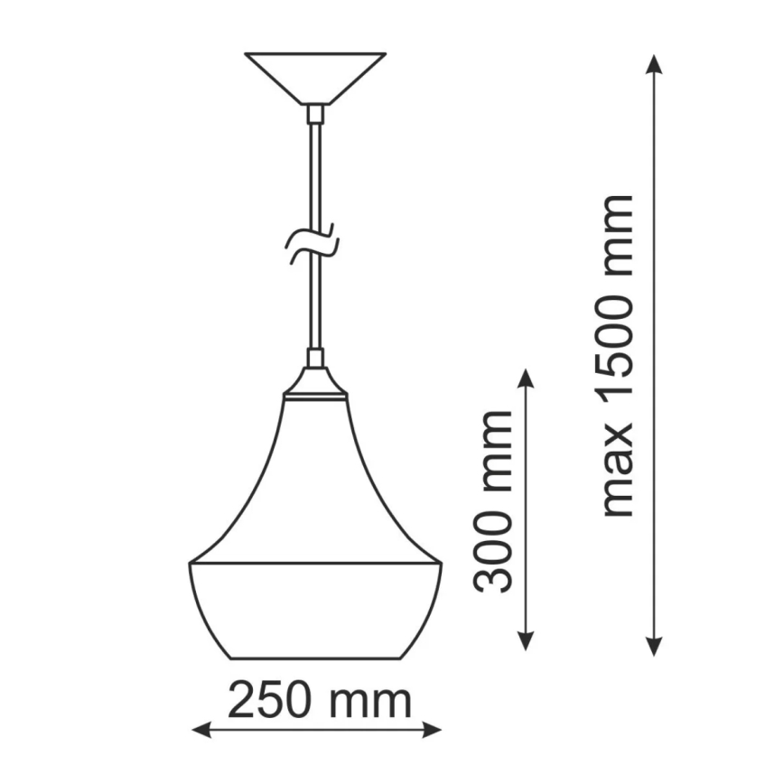 Підвісний світильник MODERN E27/60W чорний