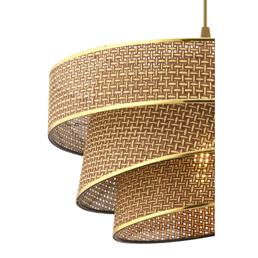 Підвісний світильник на шнурі COUPER 1xE27/60W/230V коричневий/золотий