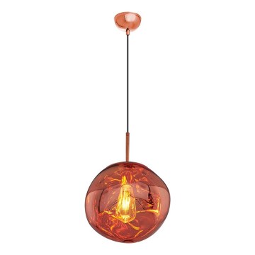 Підвісний світильник на шнурі CRUMPLED 1xE27/24W/230V Ø 26 см, мідний