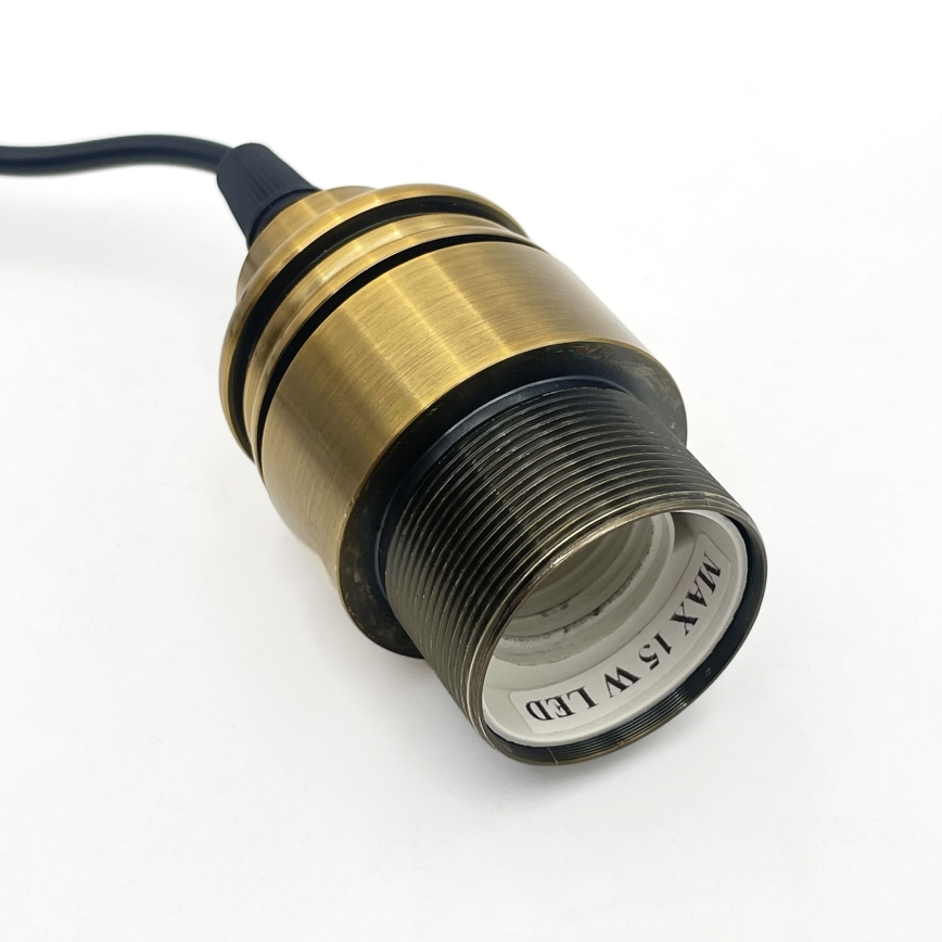 Підвісний світильник на шнурі HECTOR 1xE27/15W/230V білий/латунь діам. 25 см