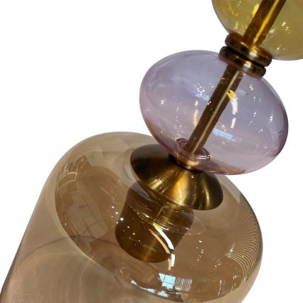 Підвісний світильник на шнурі TROPEA 1xE27/15W/230V чорний/димчасто-бежевий/рожевий