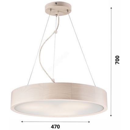 Люстра на тросі 3xE27/60W/230V ? 47 см сосна