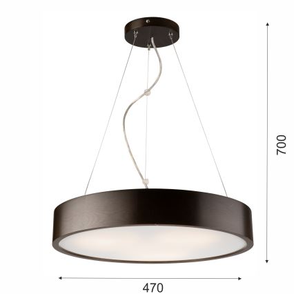 Люстра на тросі 3xE27/60W/230V ? 47 см сосна