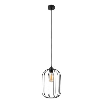 Підвісний світильник на тросі DESTELLO 1xE27/15W/230V діаметр 21 см чорний