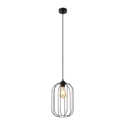 Підвісний світильник на тросі DESTELLO 1xE27/15W/230V діаметр 21 см чорний