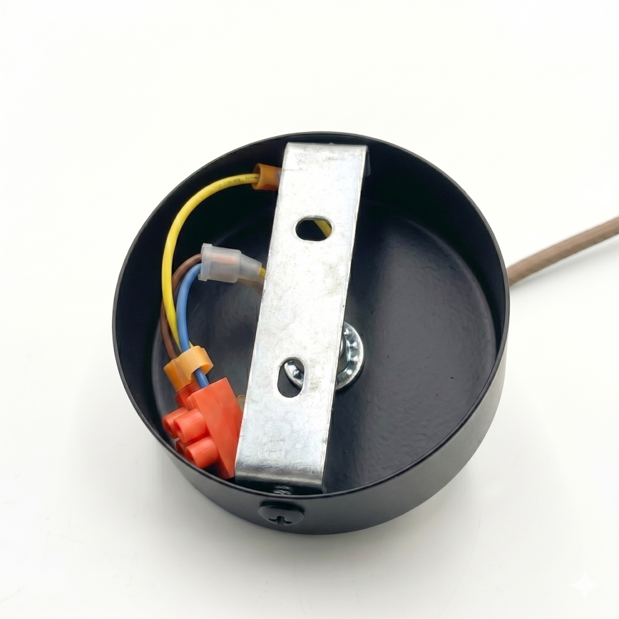 Підвісний світильник на тросі DESTELLO 1xE27/15W/230V діаметр 21 см чорний