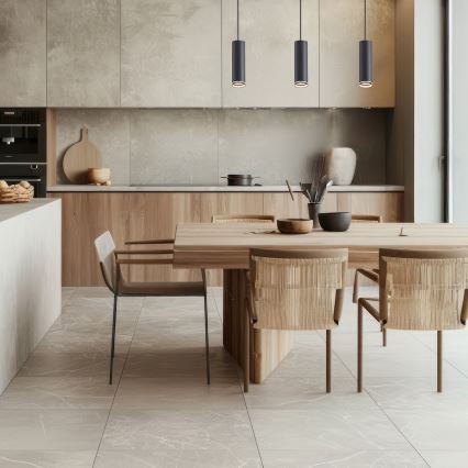 Підвісний світильник на тросі для рейкової системи PIPE 3xGU10/10W/230V чорний