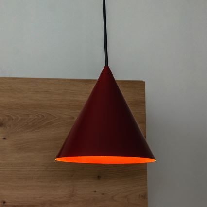 Підвісний світильник на тросі ETNA 1xE27/15W/230V діам. 18,5 см червоний