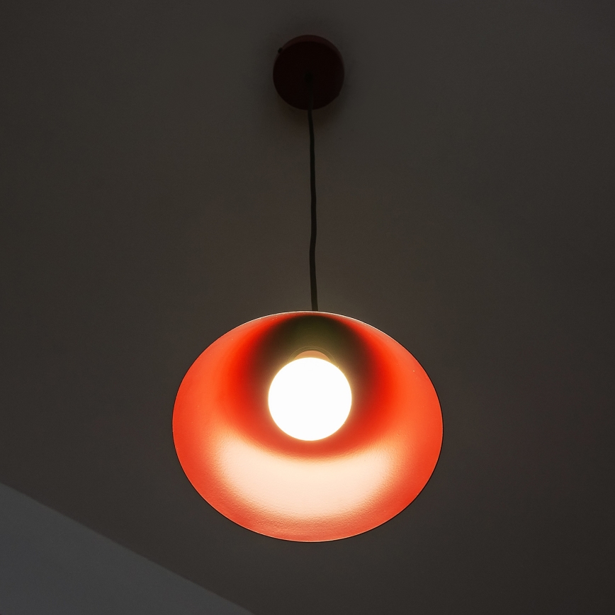 Підвісний світильник на тросі ETNA II 1xE27/15W/230V діам. 18,5 см червоний