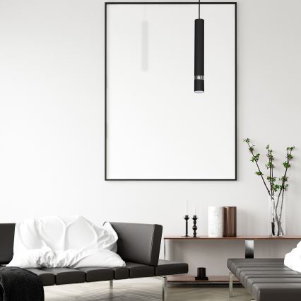 Підвісний світильник на тросі JOKER 1xGU10/25W/230V чорний/глянсовий хром