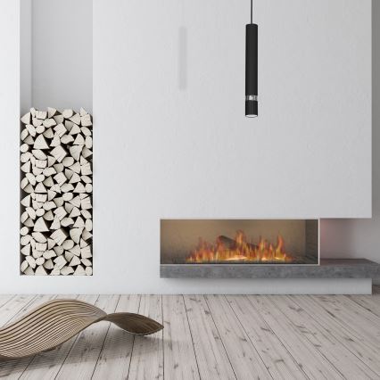 Підвісний світильник на тросі JOKER 1xGU10/25W/230V чорний/глянсовий хром