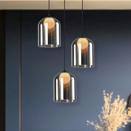 Підвісний світильник на тросі KLEA 1xG9/15W/230V, димчасто-чорний