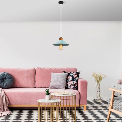 Підвісний світильник на тросі MANAVGAT 1xE27/40W/230V синій/коричневий