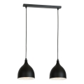 Підвісний світильник на тросі NOAK 2xE27/15W/230V чорний