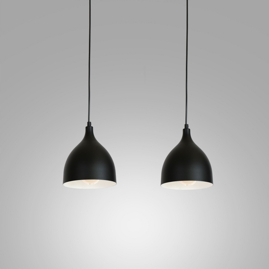 Підвісний світильник на тросі NOAK 2xE27/15W/230V чорний