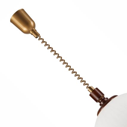 Витяжна люстра RAMONA 1xE27/60W/230V бежева/темно-коричнева/сосна