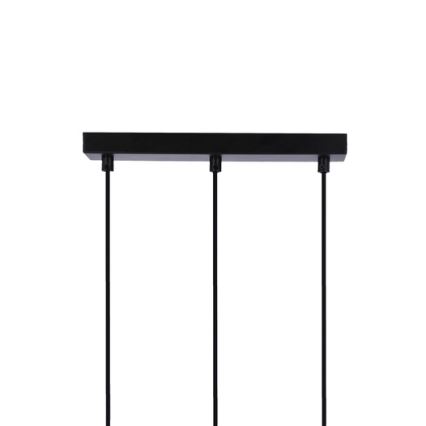 Люстра на тросі RENO 3xE27/40W/230V чорний/коричневий