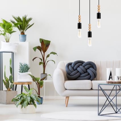 Люстра на тросі SIMON 3xE27/60W/230V бук