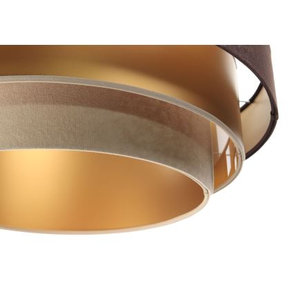 Підвісний світильник на тросі TRINITI 1xE27/60W/230V коричневий/золотий/бежевий