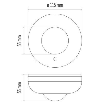 PIR-датчик движения B 360В° 1200W/230V белый