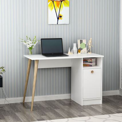 Письменный стол CANNAS 110x74 см белый/коричневый