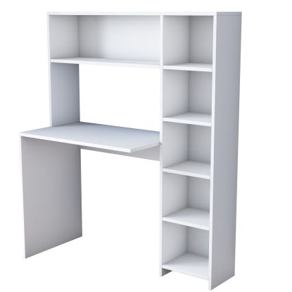 Письменный стол с полкой RANI 113,2x141,8 см белый