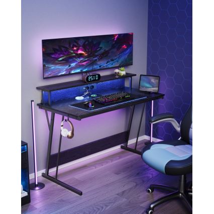 Письмовий стіл із підсвіткою SOLEA-X, чорний