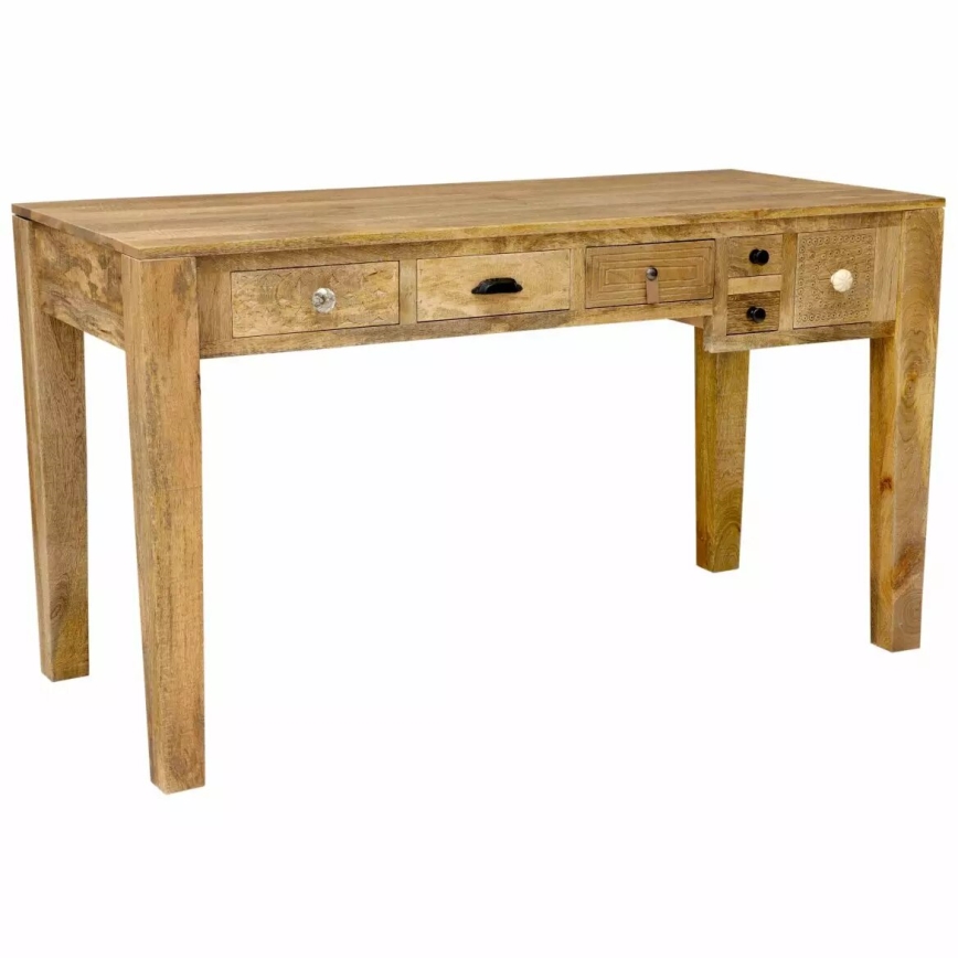 Письмовий стіл MANU 135x60 см масив/мангове дерево